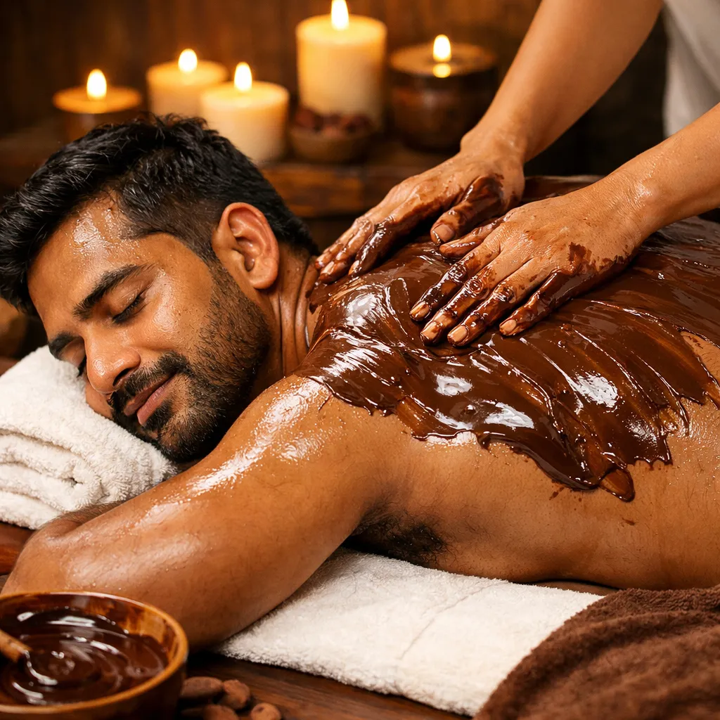 Chocolate massage cocoa body therapy Pune wellness