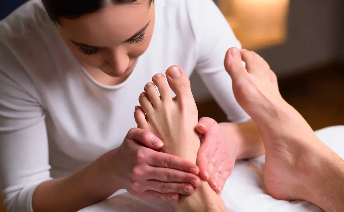 Foot reflexology pressure point therapy for whole body wellness Pune
